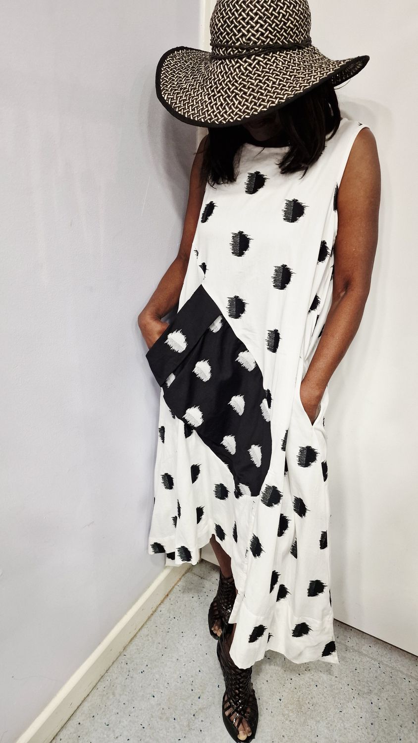 KEDEM SASSON JIVA DRESS-WHITE