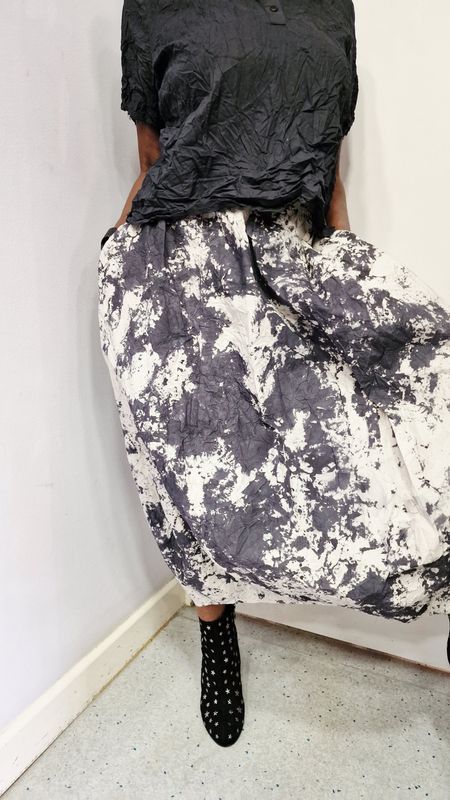 PRIVATSACHEN SKIRT-ETUCHT-SATT-GREY