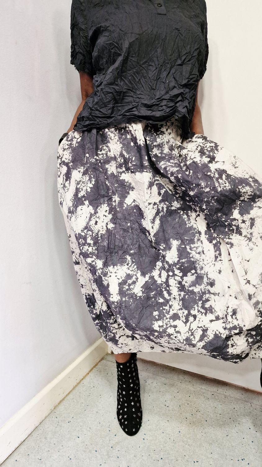 PRIVATSACHEN SKIRT-ETUCHT-SATT-GREY