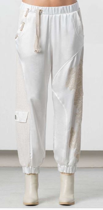 ELISA CAVALETTI TROUSERS INCONTRO-OFF-WHITE ELISA CAVALETTI TROUSERS INCONTRO-OFF-WHITE