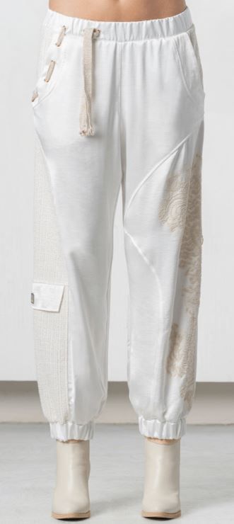ELISA CAVALETTI TROUSERS INCONTRO-OFF-WHITE