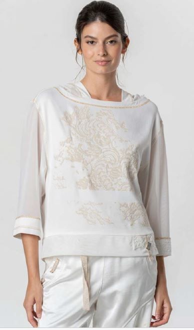ELISA CAVALETTI SWEATSHIRT-INCONTRO-OFF WHITE