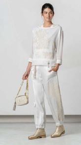 ELISA CAVALETTI SWEATSHIRT-INCONTRO-OFF WHITE