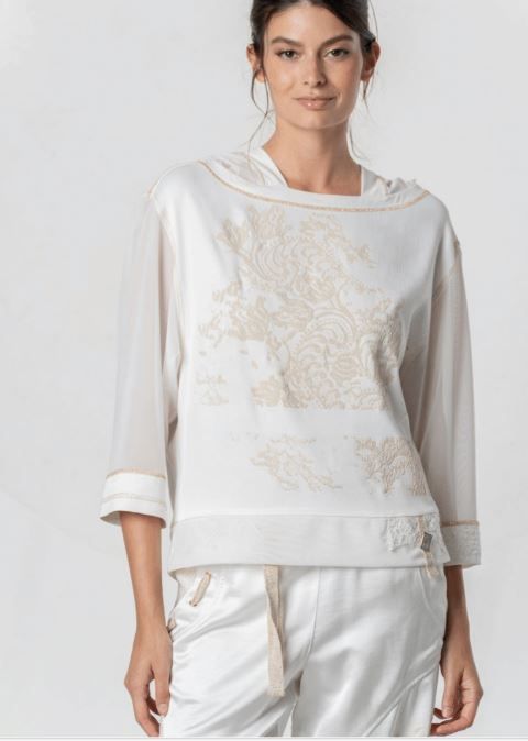 ELISA CAVALETTI SWEATSHIRT-INCONTRO-OFF WHITE