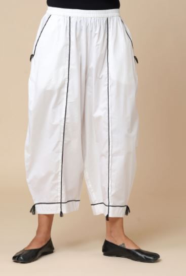KEDEM SASSON TULIP SHAPE TROUSERS SHANI PANTS-RED
