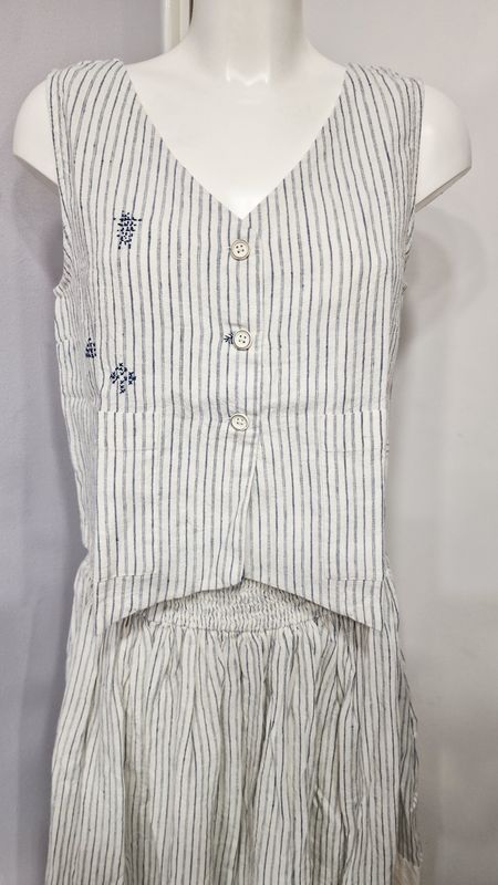 EWAIWALLA WAISTCOAT POMONA-STRIPED