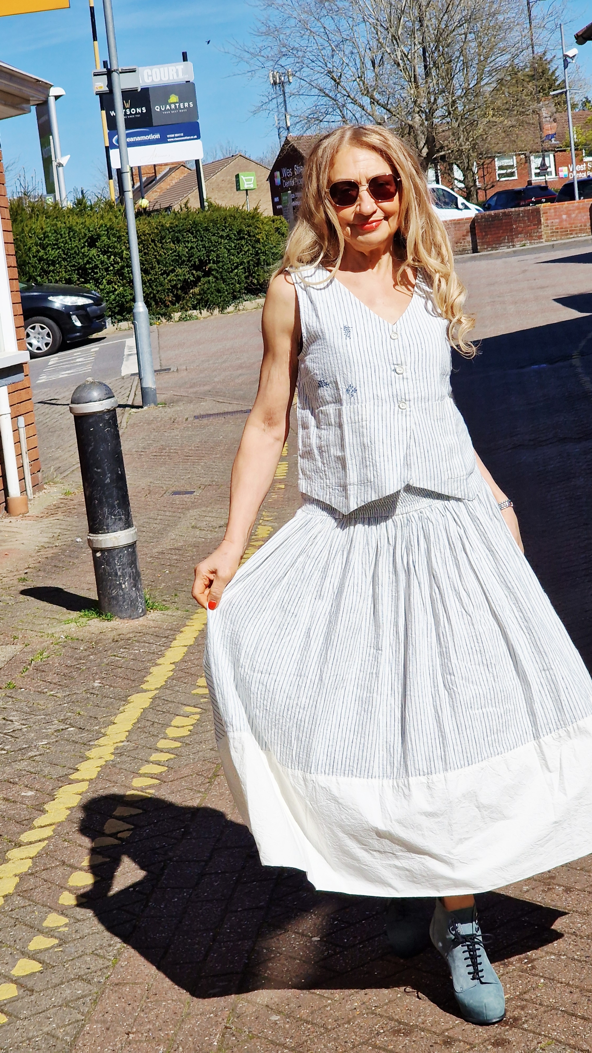EWAIWALLA WAISTCOAT POMONA-STRIPED