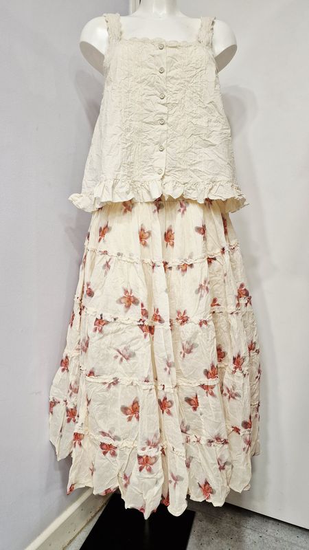 EWAIWALLA ORGANDIE FLORAL PRINT SKIRT JULIETTE