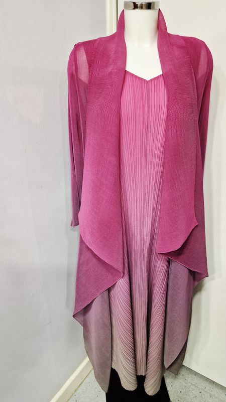 ALQUEMA COLLARE COAT-FUSHIA OMBRE