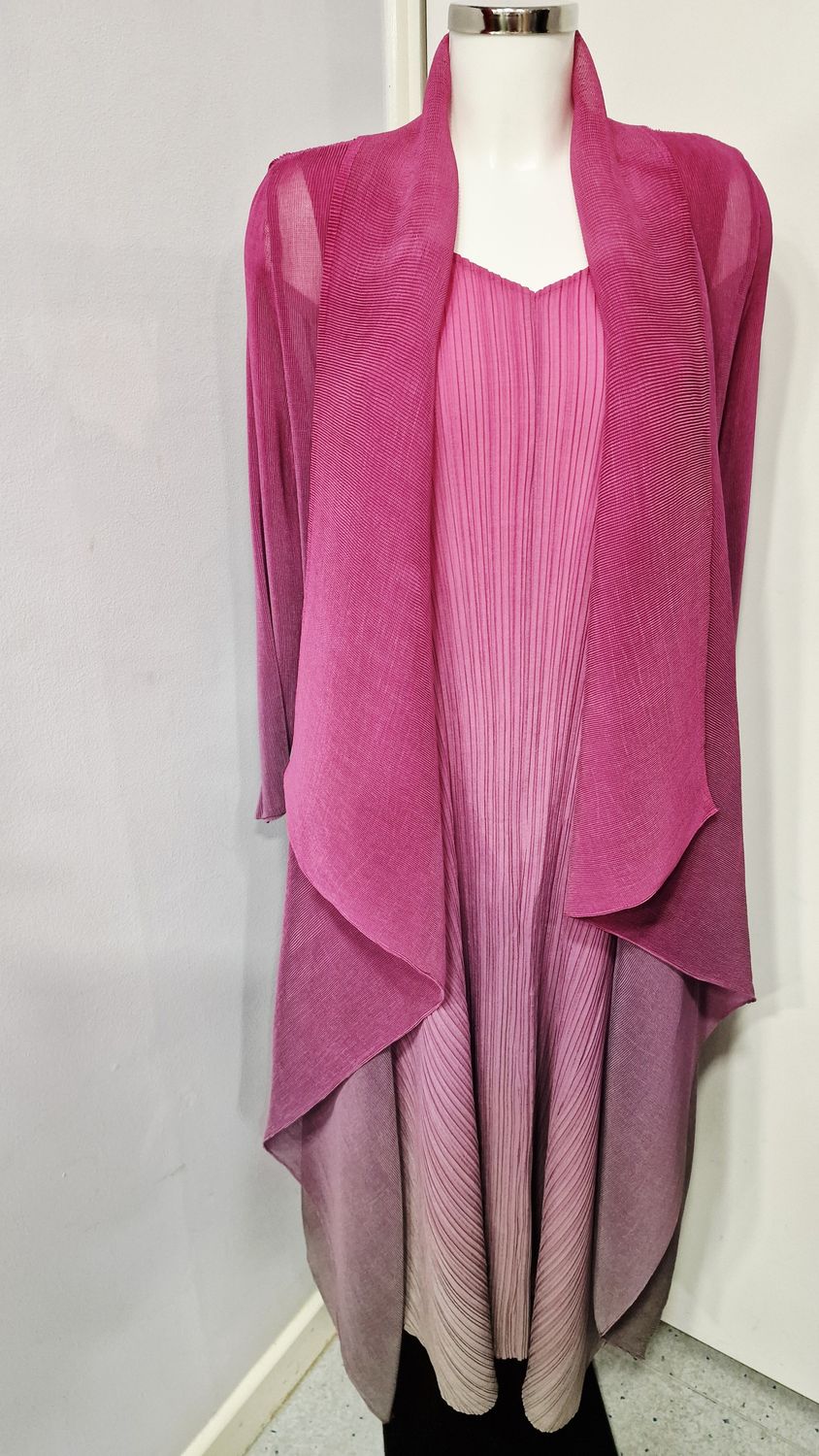 ALQUEMA COLLARE COAT-FUSHIA OMBRE