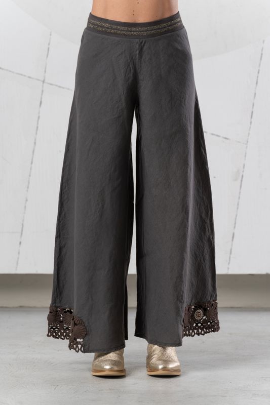 ELISA CAVALETTI TROUSERS PERUGIA-BROWN
