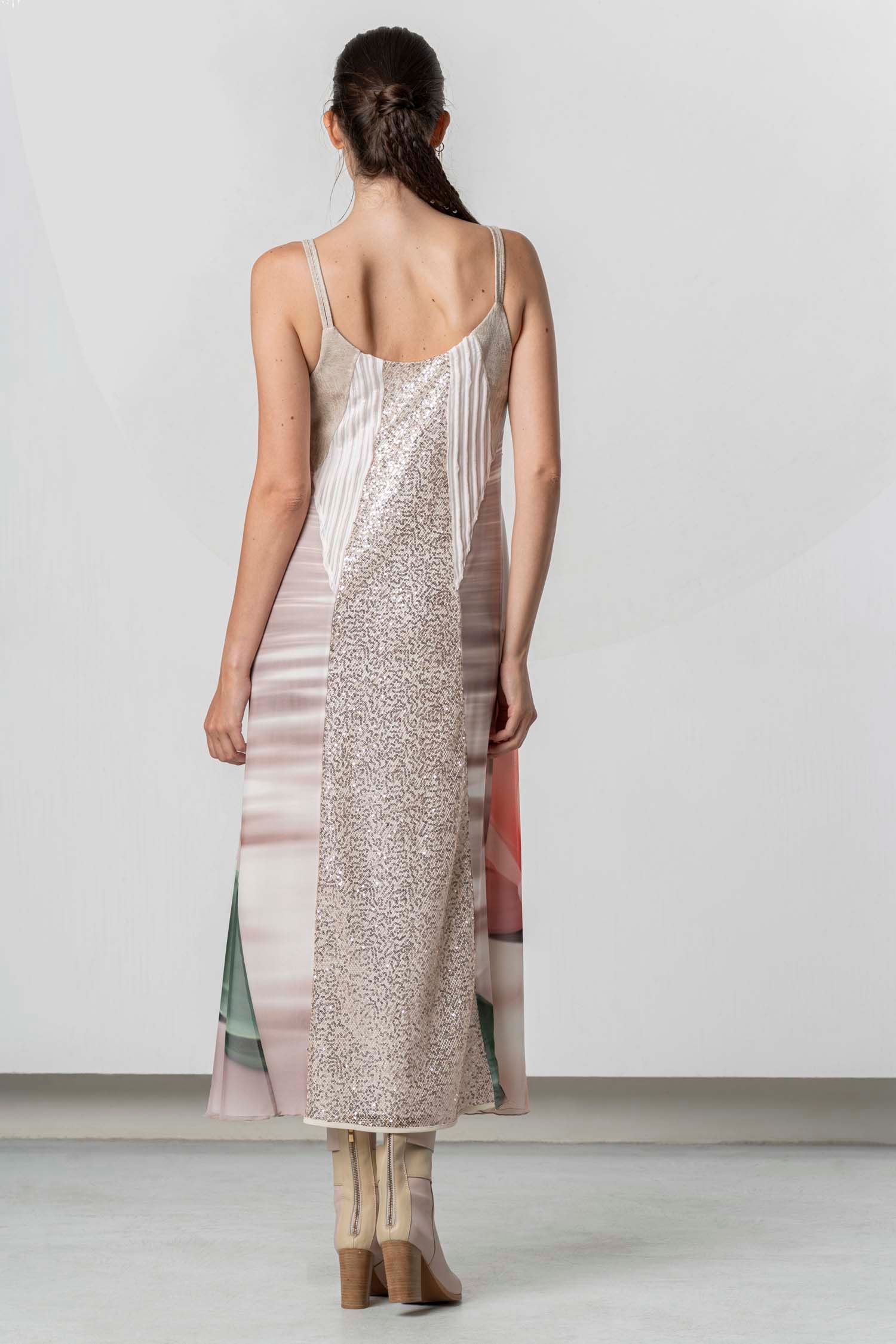 ELISA CAVALETTI MAXI DRESS ST.FIORI DI LOTO