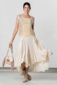 ELISA CAVALETTI SKIRT-SANREMO/IVORY