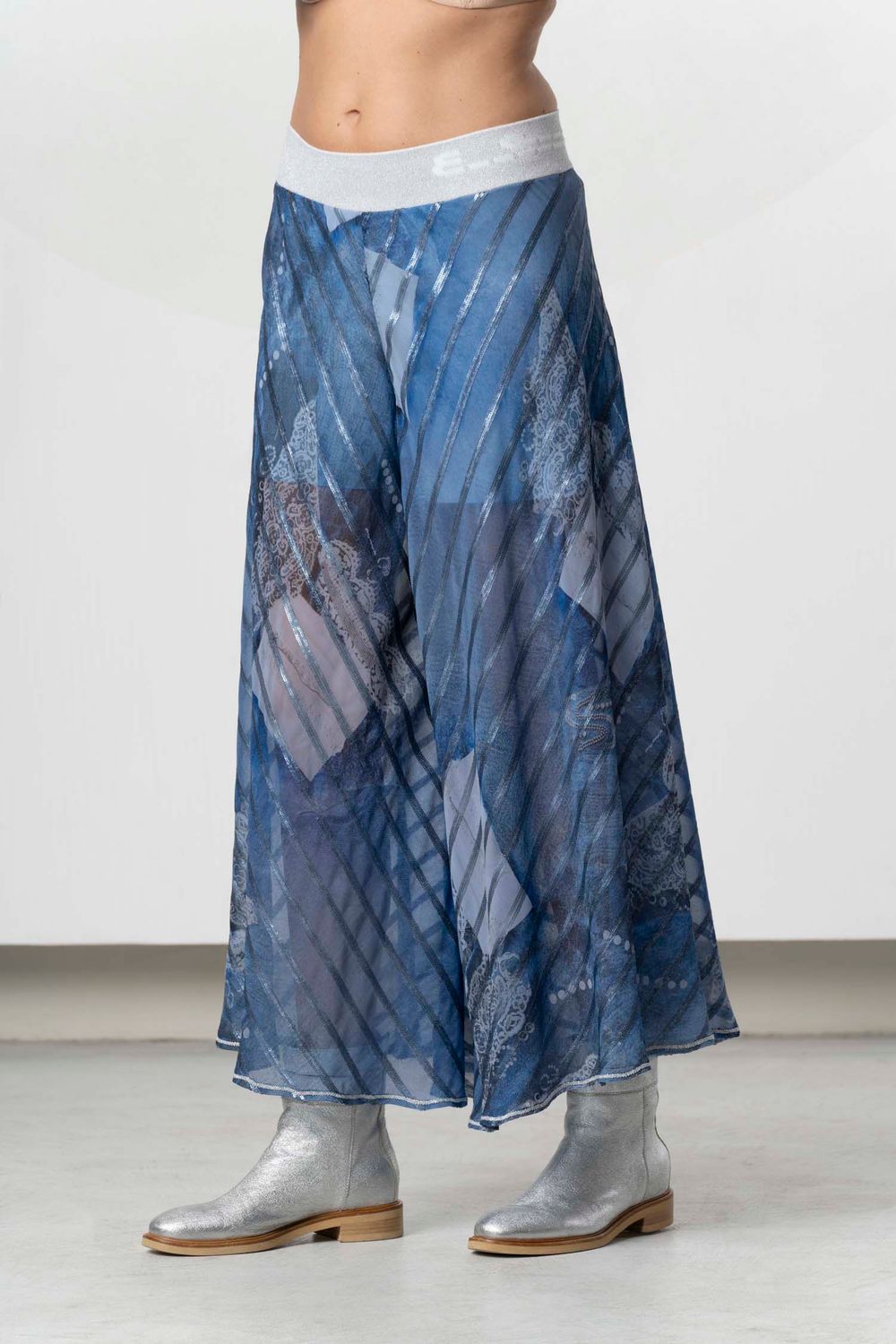 ELISA CAVALETTI CULOTTE STYLE TROUSERS-AMALFI/LIGHT BLUE ELISA CAVALETTI CULOTTE STYLE TROUSERS-AMALFI/LIGHT BLUE