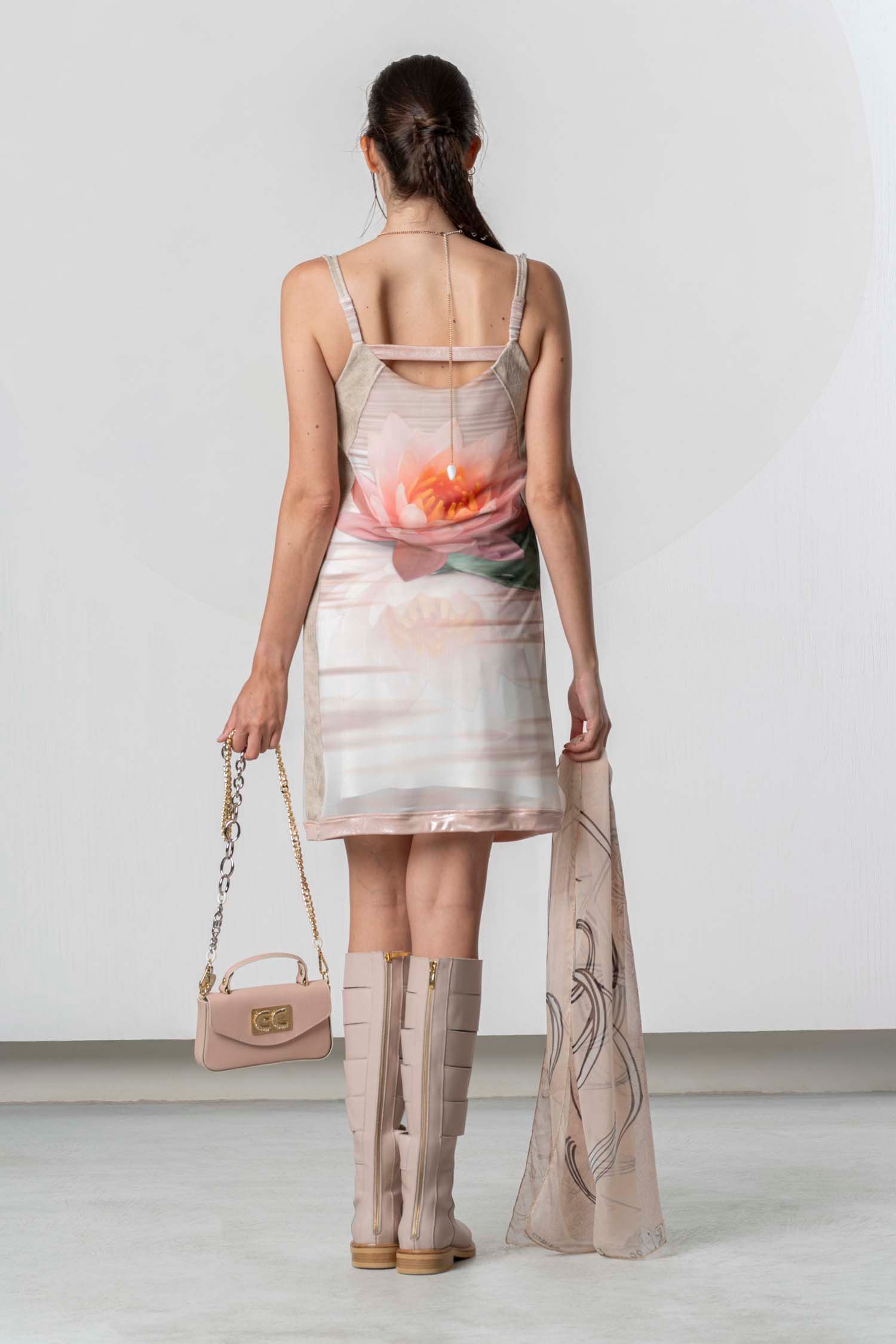 ELISA CAVALETTI KNEELENGHT DRESS-ST.FIORI DI LOTO