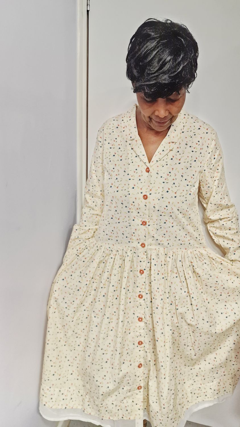 EWAIWALLA DRESS-HILLA-MARZIPAN