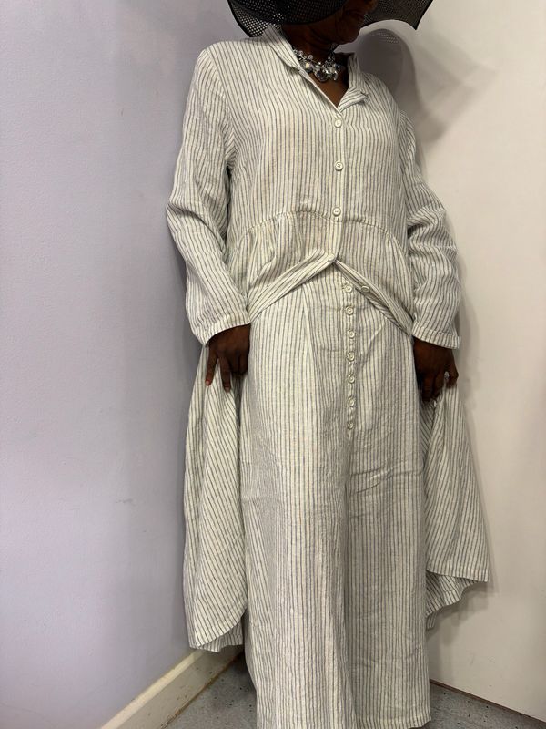 Ewaiwalla Wide Leg Trousers-BIM-Striped