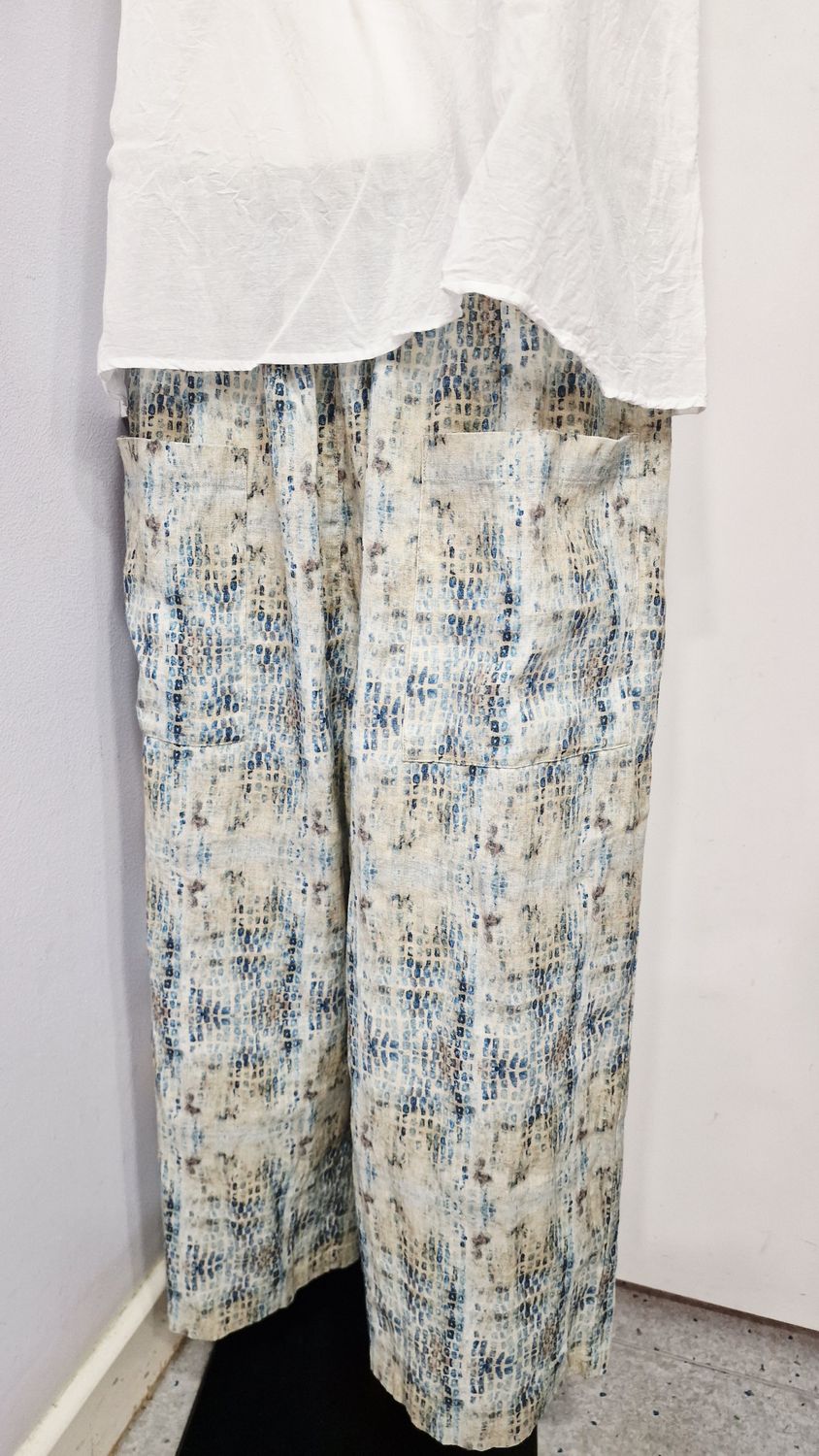 EWAIWALLA LOOSE CUT TROUSERS-HENNY-PRINT EWAIWALLA LOOSE CUT TROUSERS-HENNY-PRINT