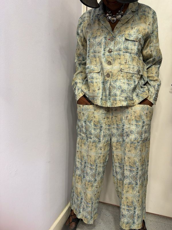 EWAIWALLA LOOSE CUT TROUSERS-HENNY-PRINT
