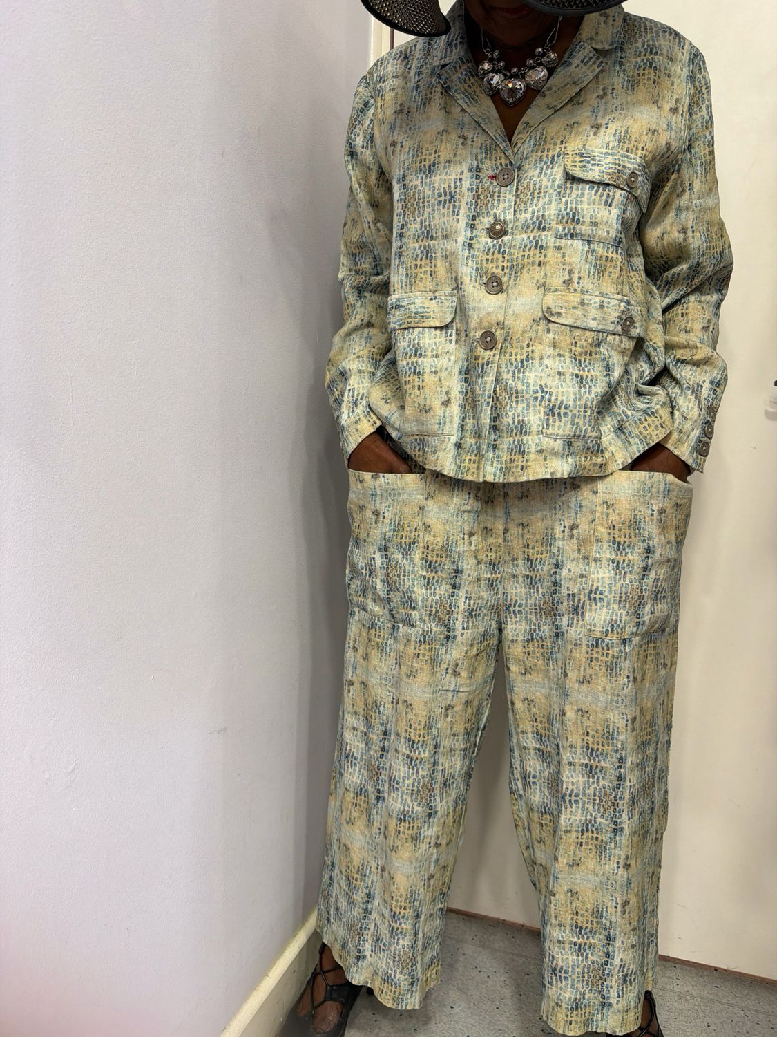 EWAIWALLA LOOSE CUT TROUSERS-HENNY-PRINT EWAIWALLA LOOSE CUT TROUSERS-HENNY-PRINT