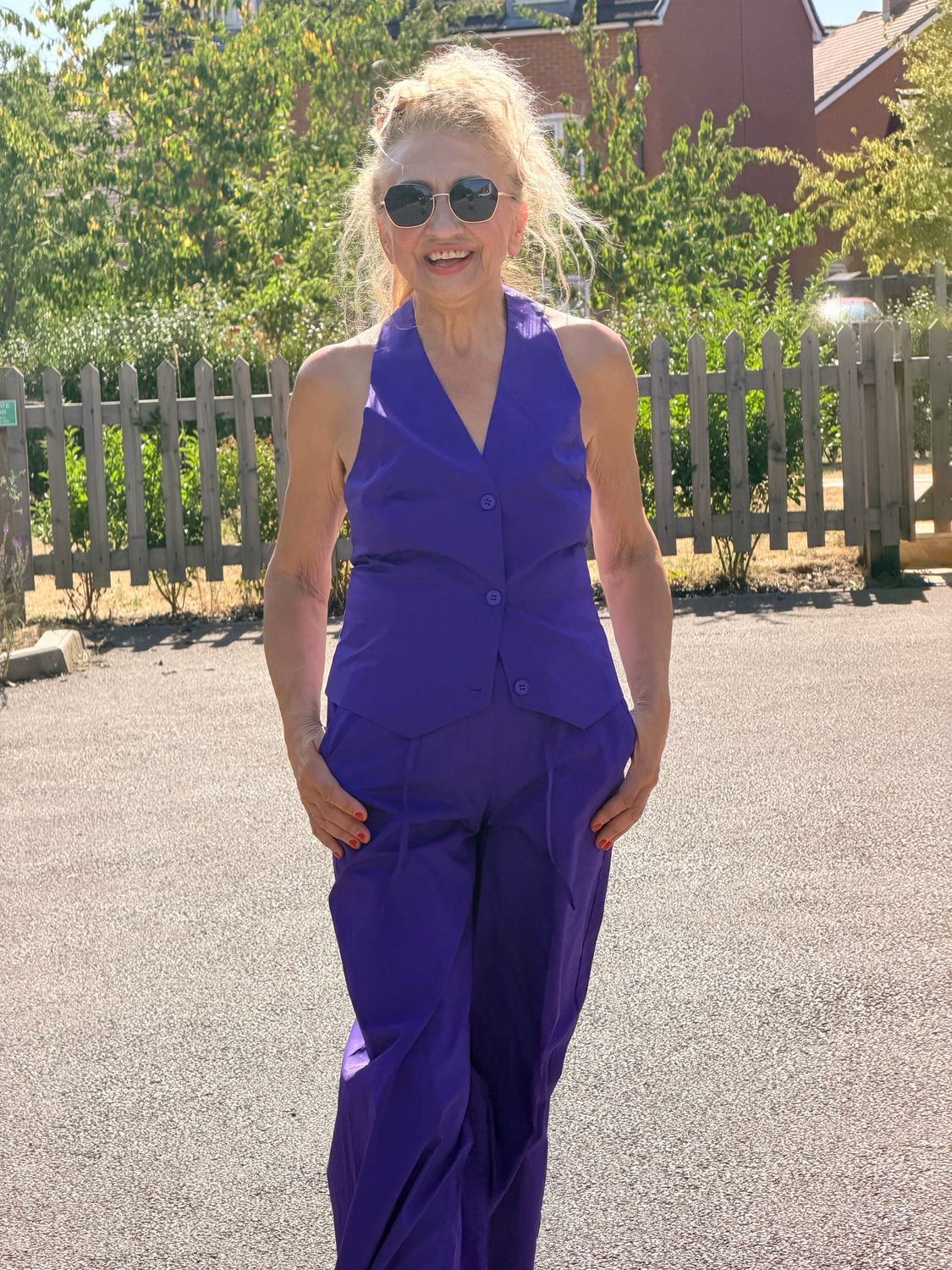 DIXIE ROMA ALTER-NECK TOP-VIOLA/Purple