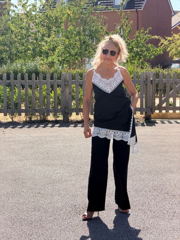 DIXIE ROMA ( ANGELA DAVIS) TROUSERS-Nero DIXIE ROMA ( ANGELA DAVIS) TROUSERS-Nero