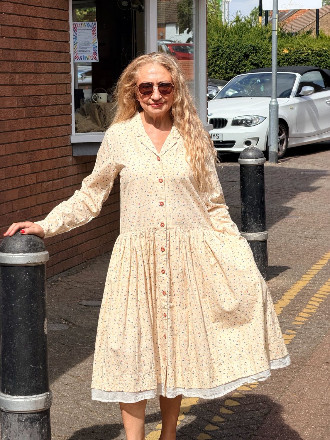 EWAIWALLA DRESS HILLA-BROWN