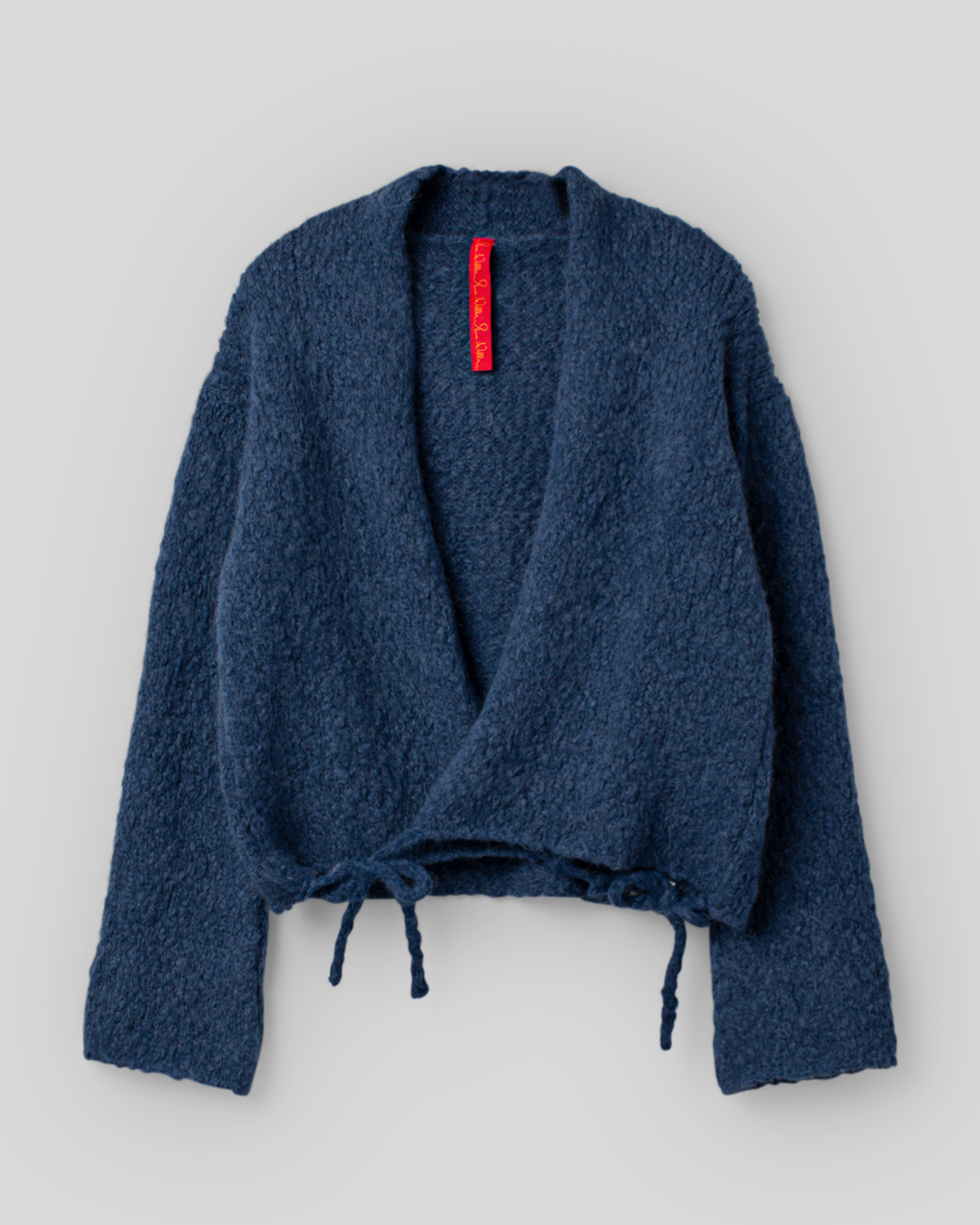 EWAIWALLA CARDIGAN-CALLA-BLUE & SAND