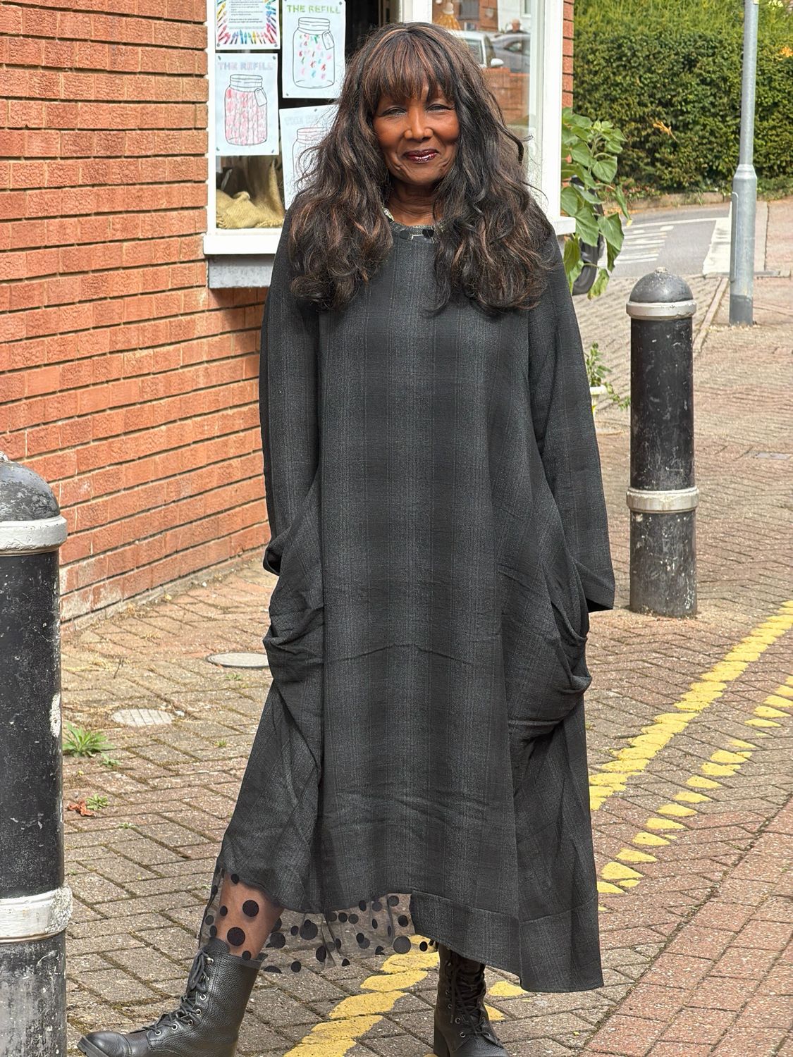 LUUKAA MICAH WOVEN DRESS-ANTHRACITE PLAID LUUKAA MICAH WOVEN DRESS-ANTHRACITE PLAID