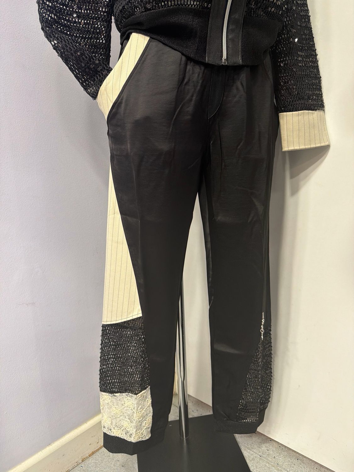 ELISA CAVALETTI JOGGER STYLE TROUSERS-BLACK