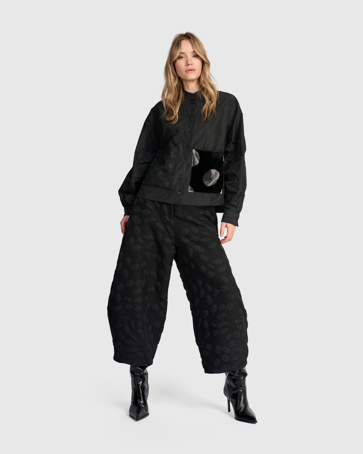 ALEMBIKA BLACK TROUSERS-COBBLES ALEMBIKA BLACK TROUSERS-COBBLES