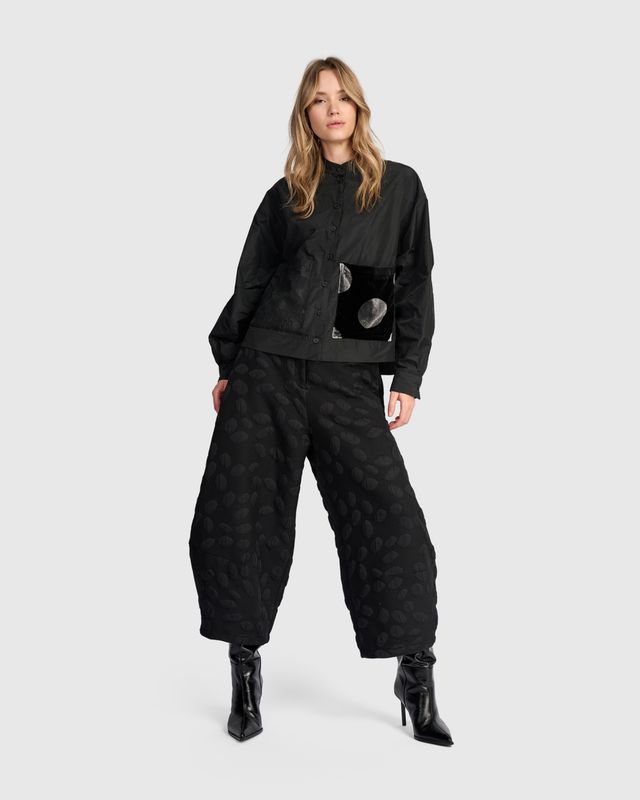 ALEMBIKA BLACK TROUSERS-COBBLES