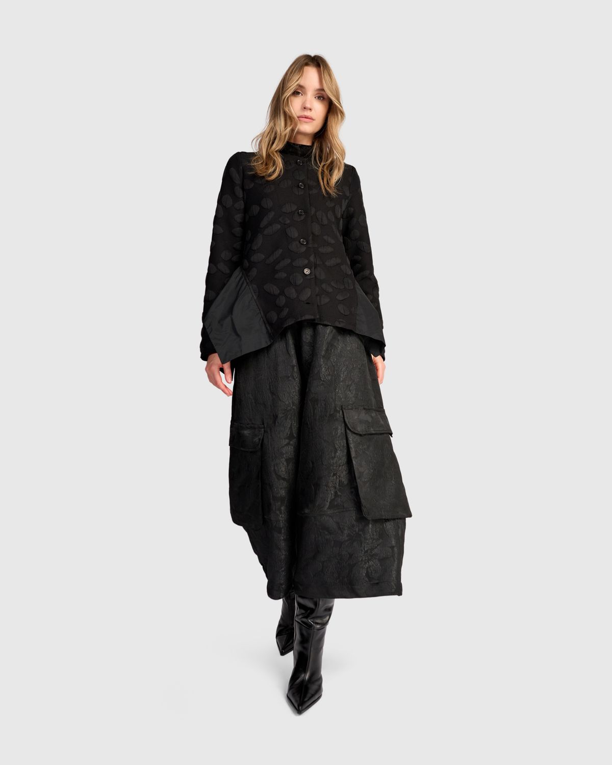 ALEMBIKA JACQUARD TROUSERS-ONYX ALEMBIKA JACQUARD TROUSERS-ONYX