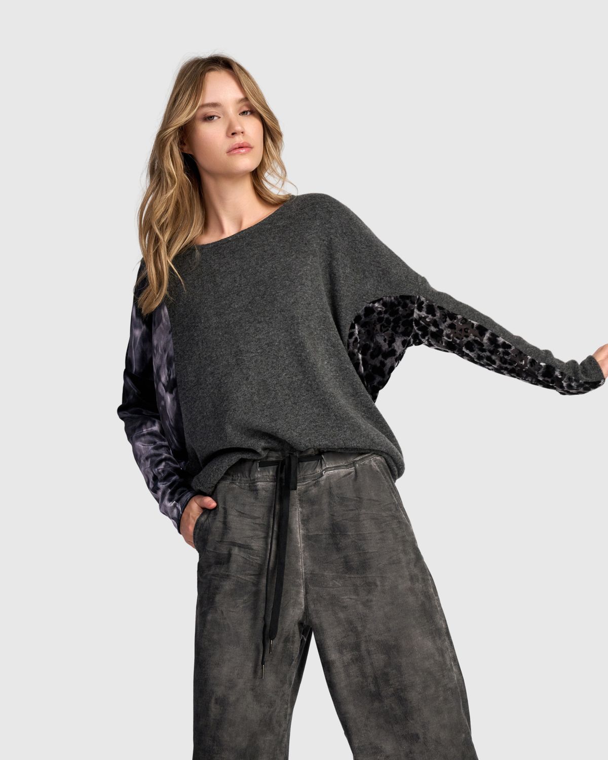 ALEMBIKA GREY MIX SWEATER ALEMBIKA GREY MIX SWEATER