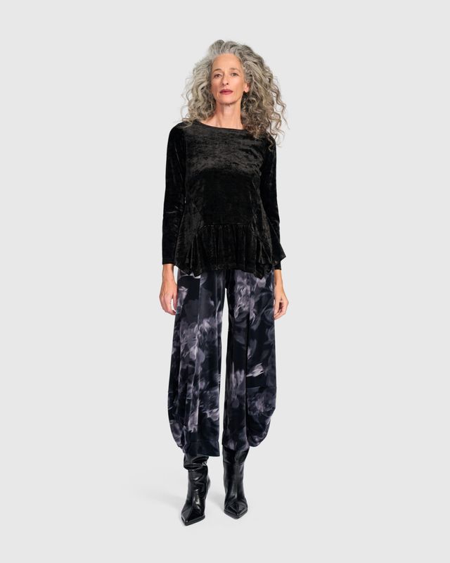 ALEMBIKA FLORAL VELVET TROUSERS