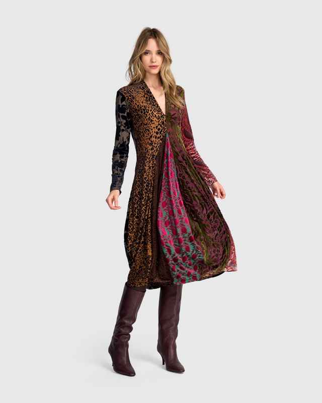 ALEMBIKA DEVORE V-NECK DRESS-REGAL