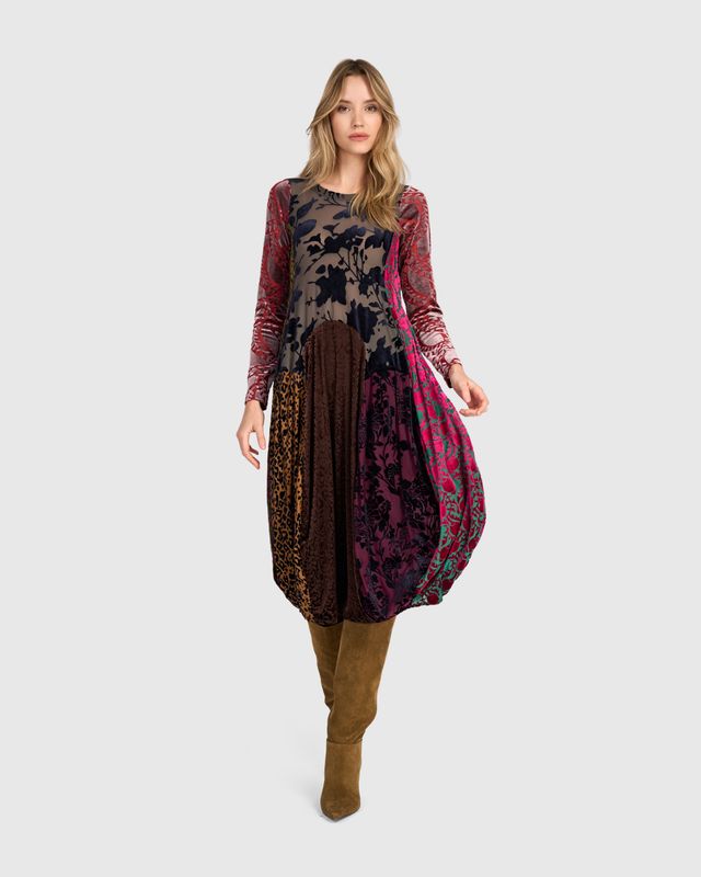 ALEMBIKA DEVORE DRESS ROUND NECK-REGAL