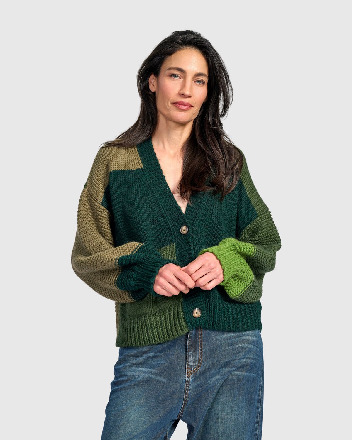 ALEMBIKA GREEN KNITTED CARDIGAN ALEMBIKA GREEN KNITTED CARDIGAN