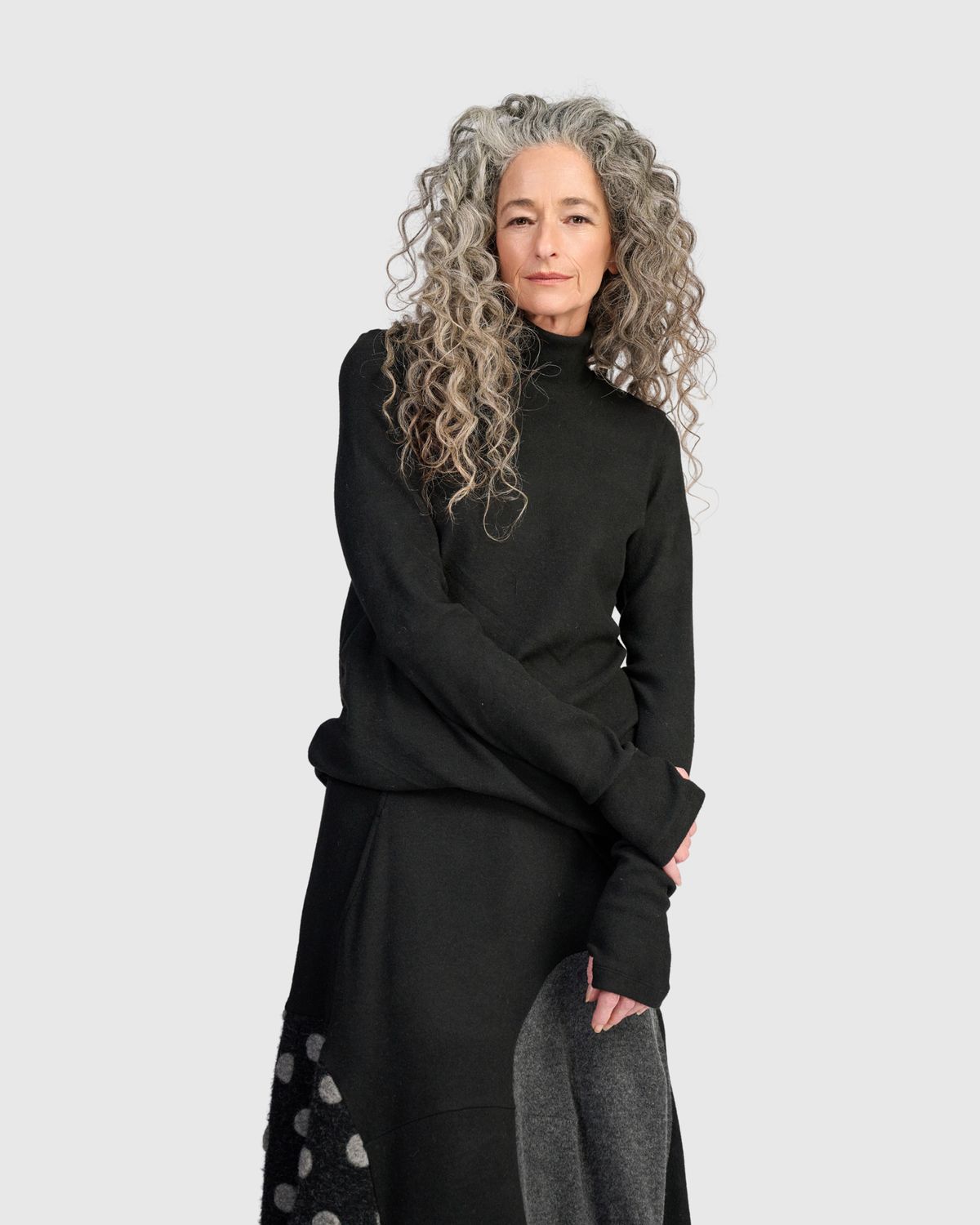 ALEMBIKA (URBAN) TUNIC SWEATER-CHARCOAL