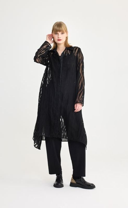 LUUKAA LINNEA WOVEN SHIRT/JACKET-BLACK