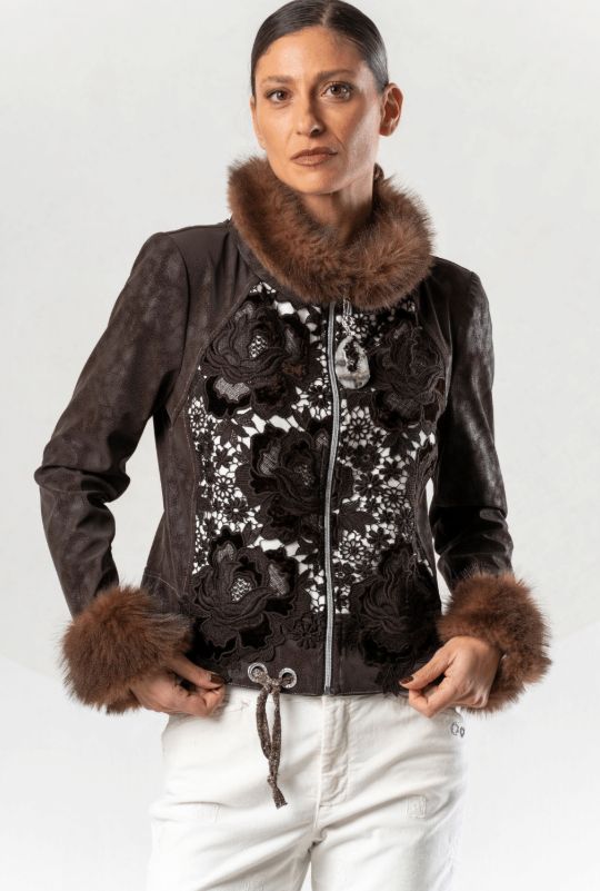 ELISA CAVALETTI JACKET-ONICE-BROWN ELISA CAVALETTI JACKET-ONICE-BROWN