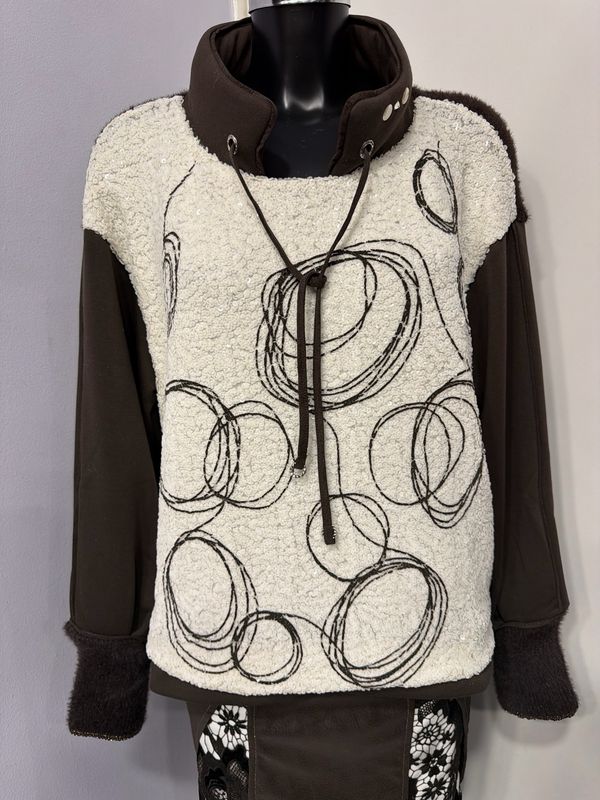 ELISA CAVALETTI SWEATSHIRT-ONICE-BROWN