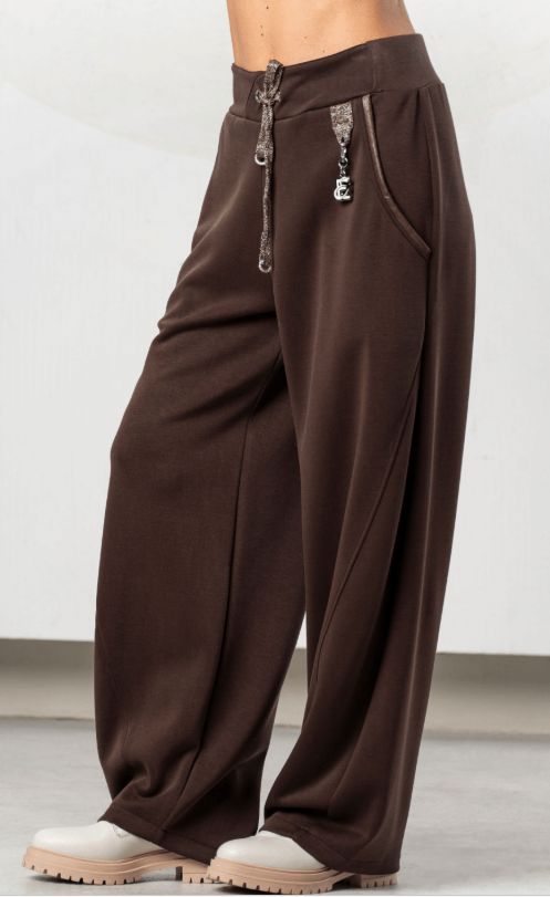 ELISA CAVALETTI JOGGER TROUSERS-BROWN ELISA CAVALETTI JOGGER TROUSERS-BROWN