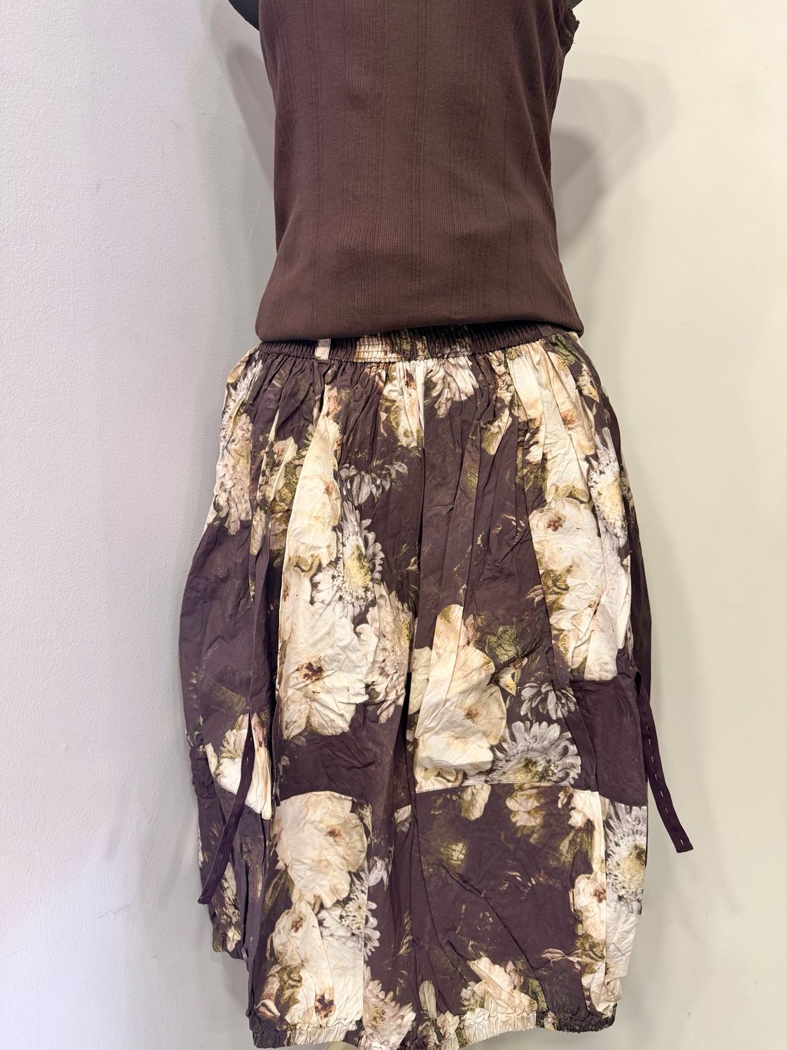 EWAIWALLA FLORAL SKIRT-SIV EWAIWALLA FLORAL SKIRT-SIV