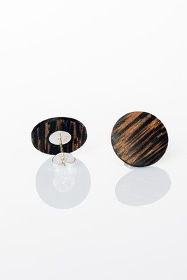 Black Palmira Stud Earrings