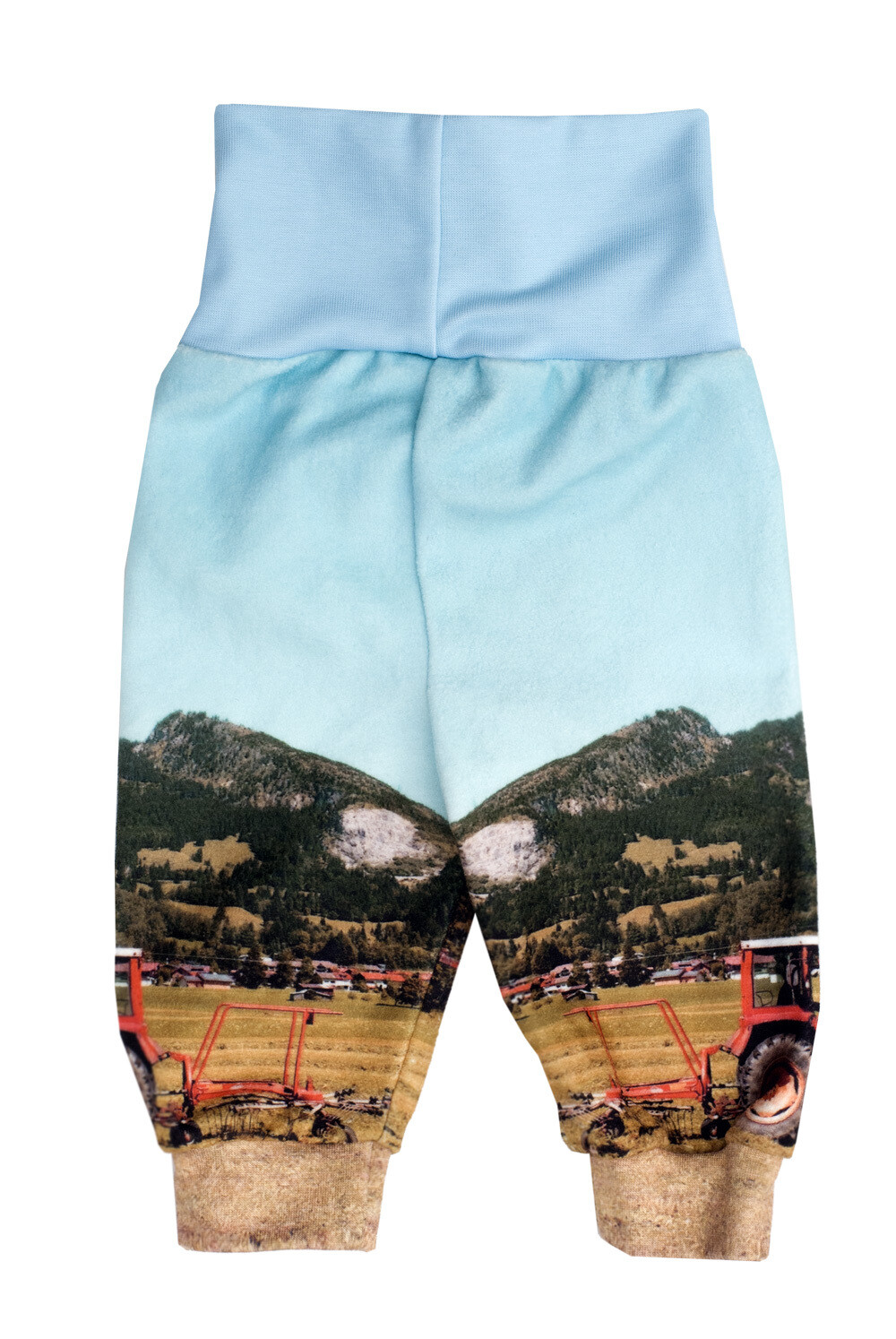RobeCode flauschige Kinderhose aus Fleece mit Traktor-Print