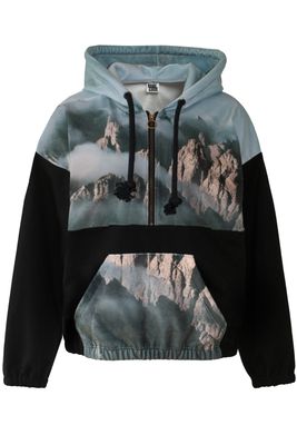 Half-Zip Hoodie MountainCloud im Troyer-Stil – Natur trifft Streetwear