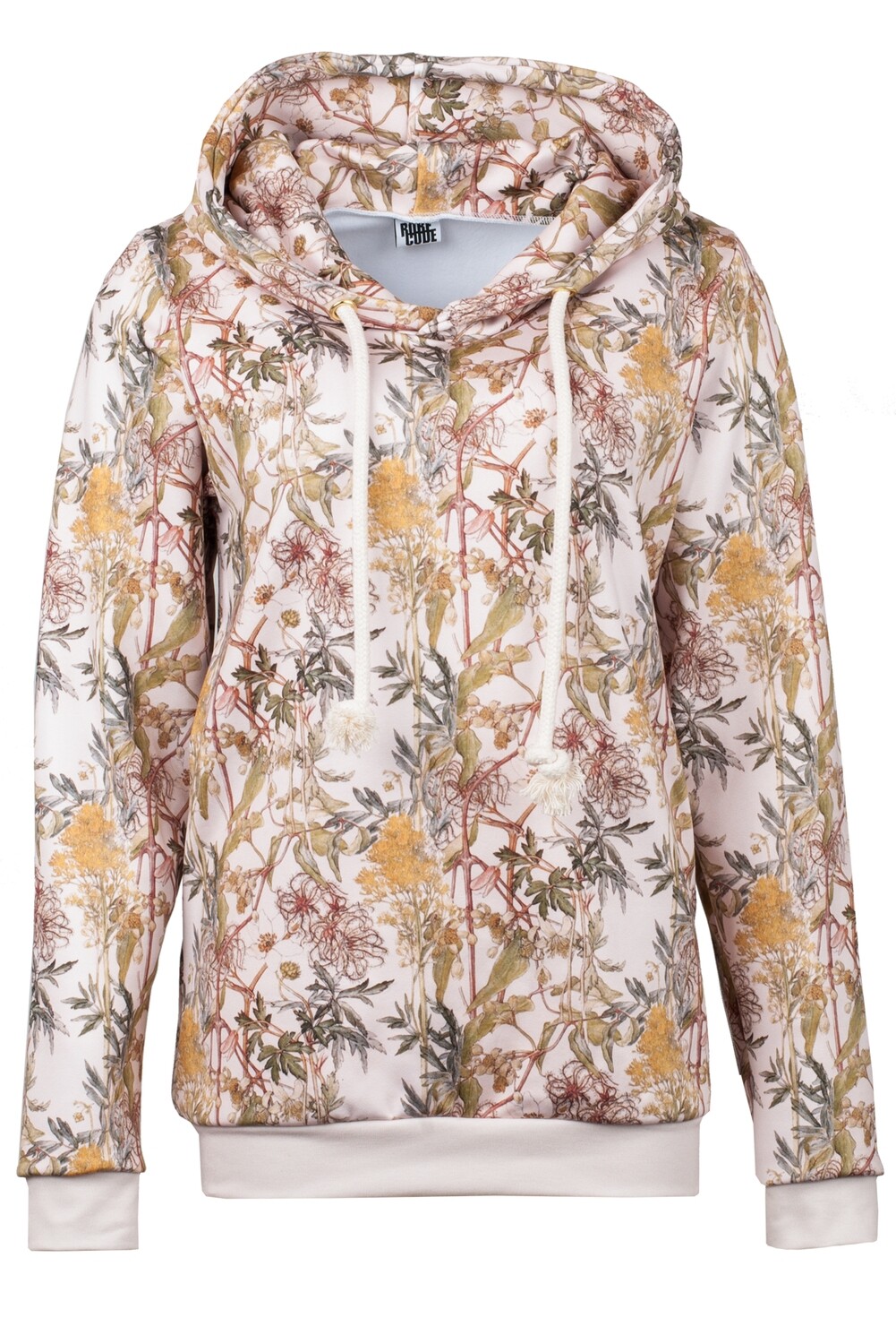 RobeCode beige floral print hoodie