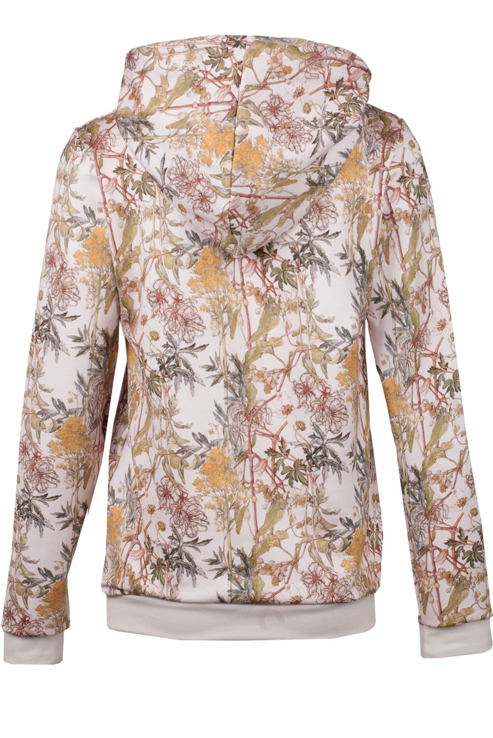 RobeCode beiger Hoodie mit Blumenmuster