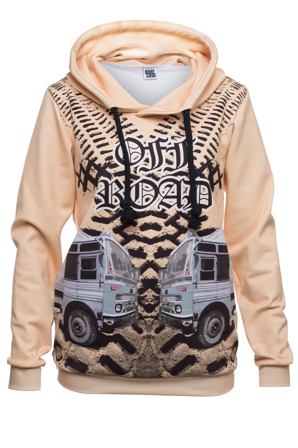 RobeCode Yellow Hoodie with Truck Print - Motocross Style Hoodie